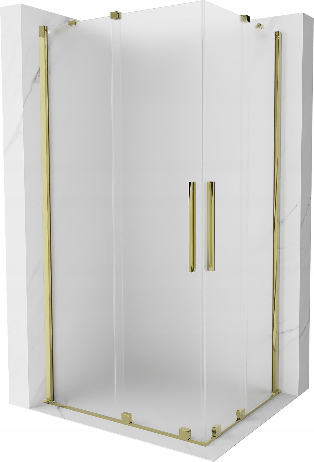 Mexen Velar Duo Kabina Prysznicowa Rozsuwana 90X80 CM Szron Złota