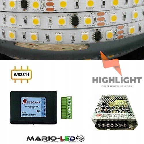 Sada rozbaľovacích Led svetiel SMD5050 3000K 24V 10m