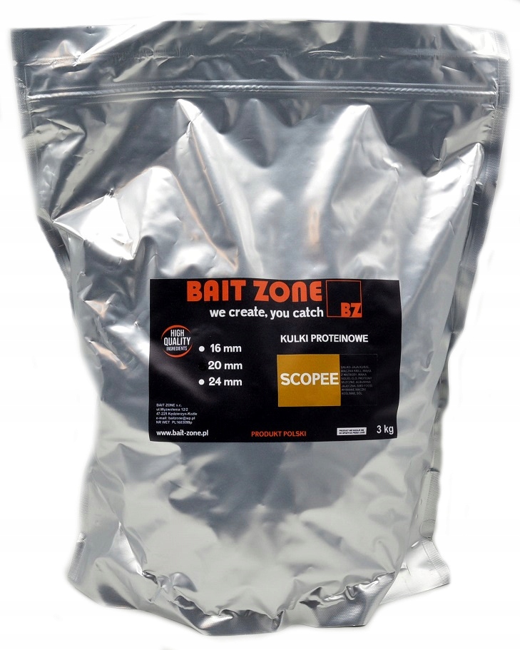 Kulki proteinowe zanętowe Scopee 20mm Bait-zone 3kg
