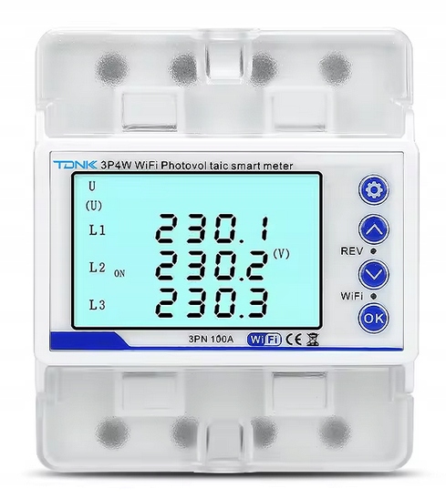 Tuya 3 fazowy licznik energii 380V 100A WiFi dwukierunkowy ochrona