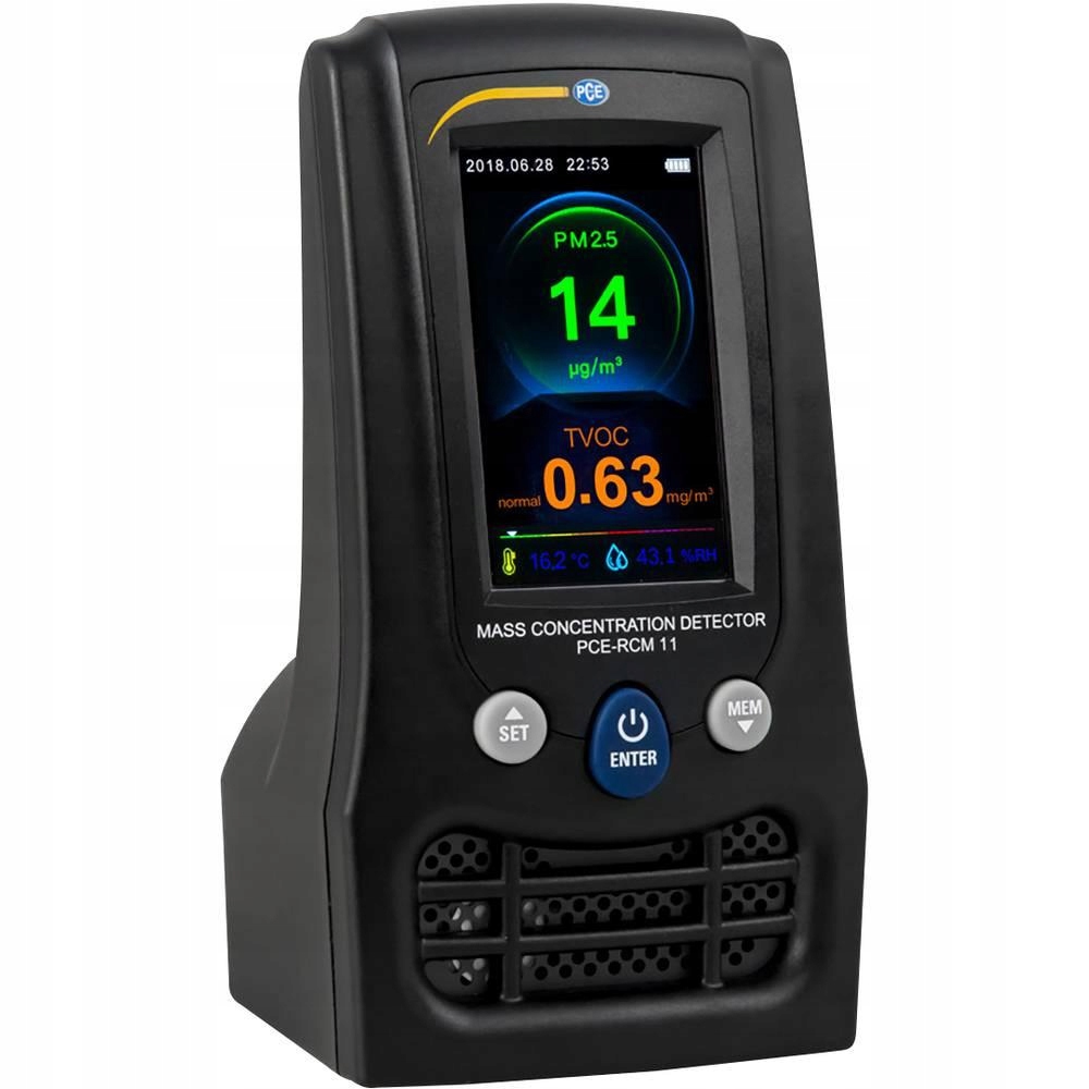 Miernik cząsteczek PCE Instruments PCE-RCM 11 temperatura, wilgotność