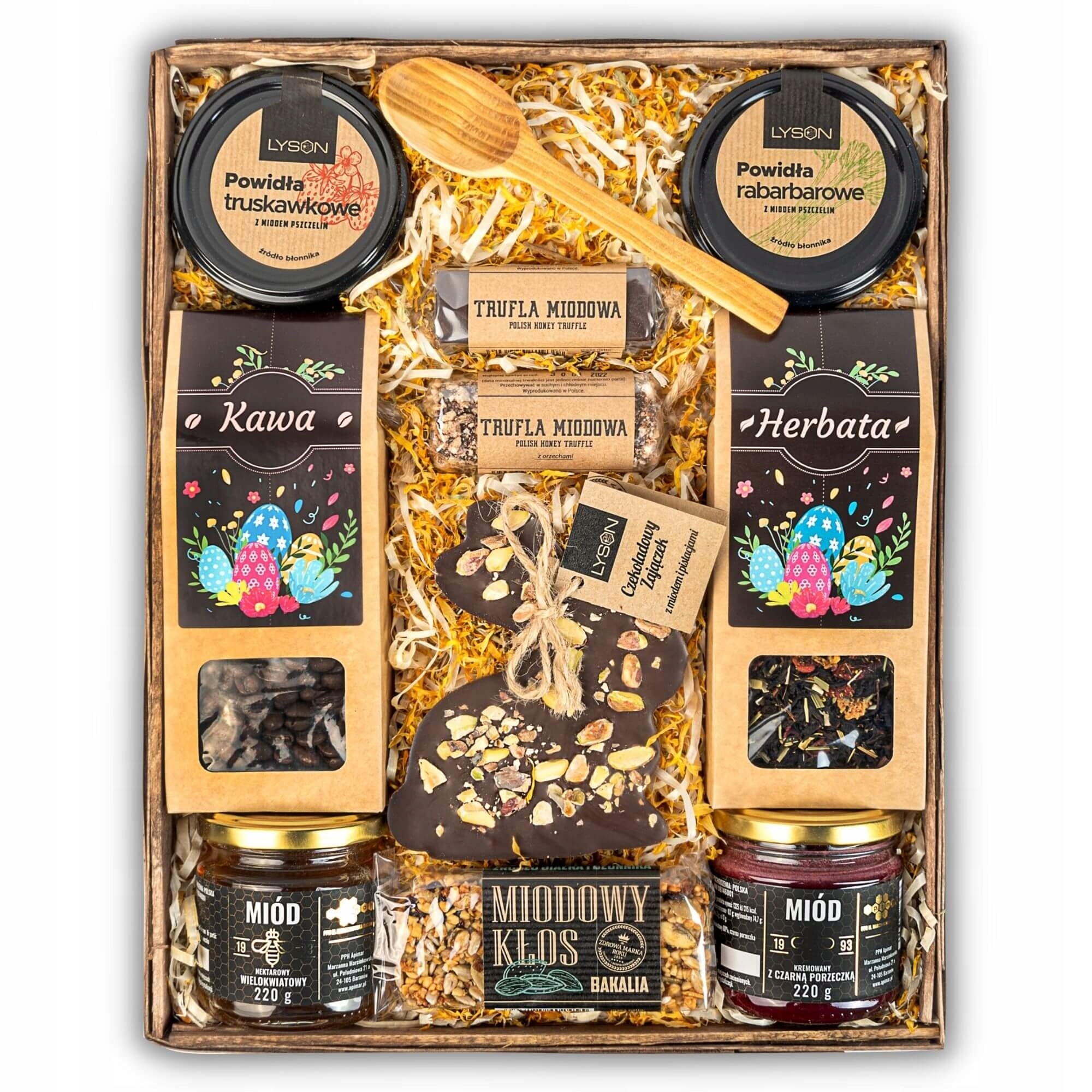 Levně Velký dárkový koš na Velikonoce, sada sladkostí