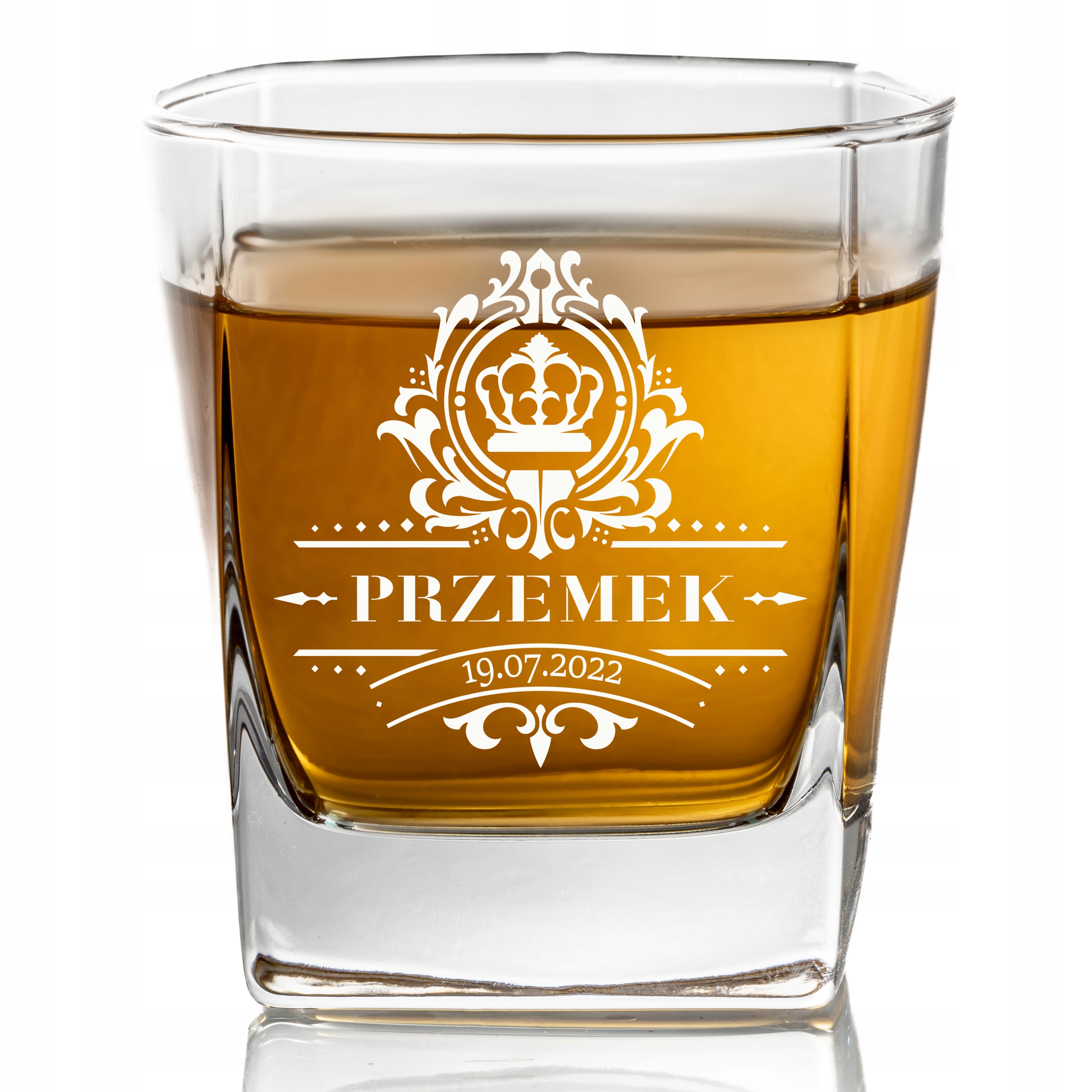 

Szklanka do whisky z grawerem grawerowana grawer