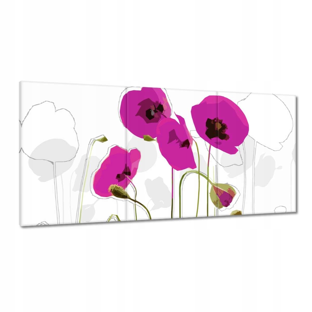 Obrazy 180x90 Fialové maky Kvet