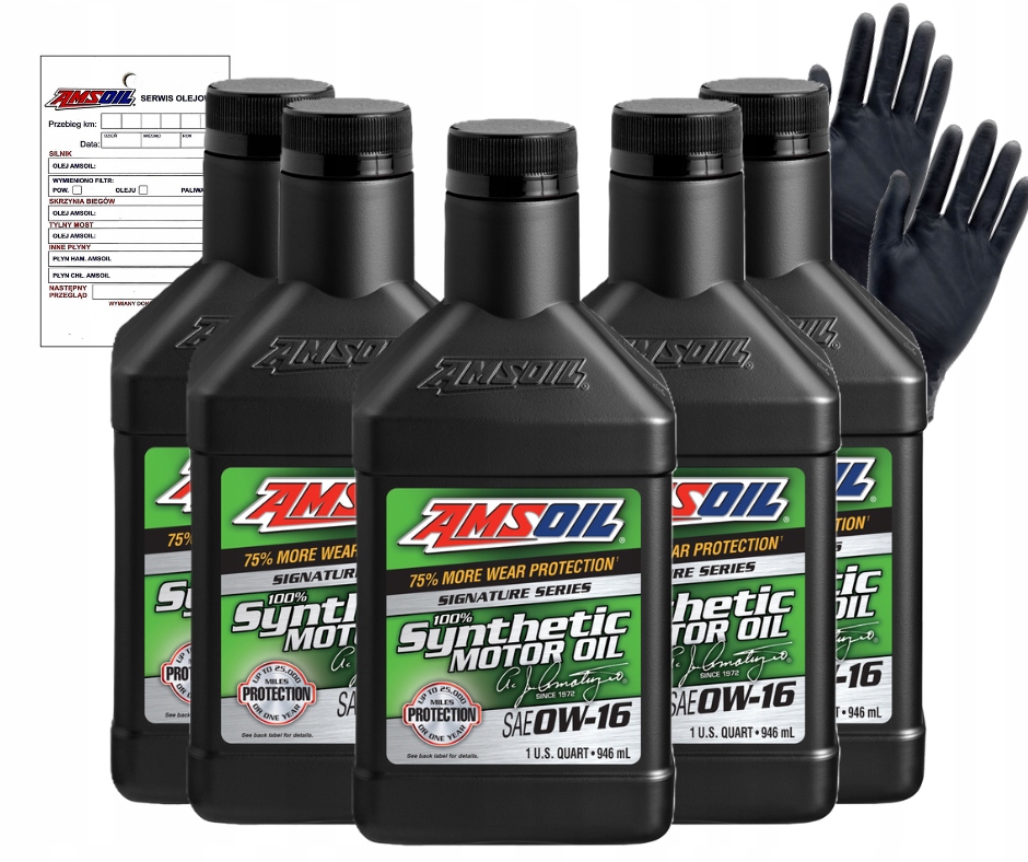 Motorový olej Amsoil Signature 0W16 0,946 l, sada 5 ks