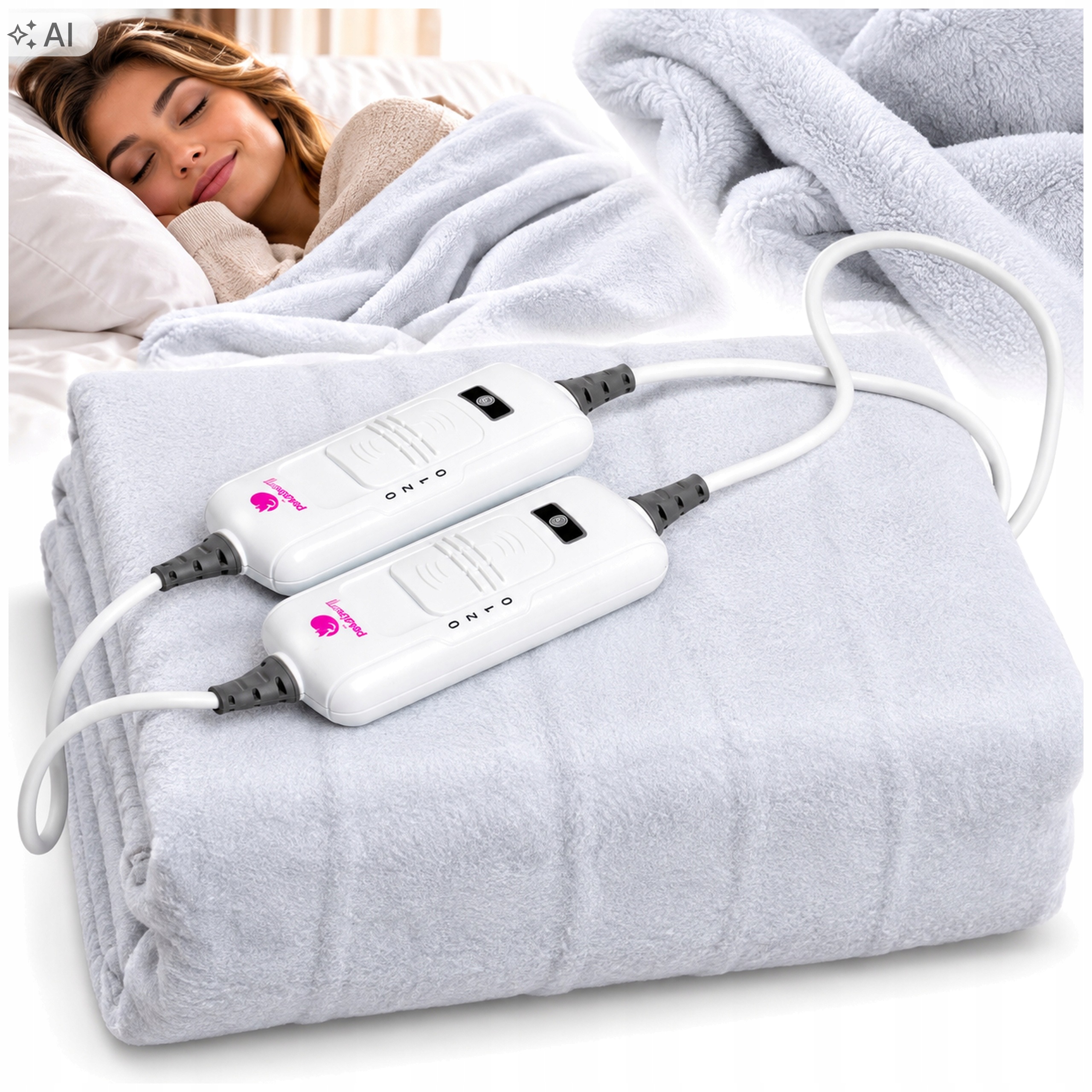 Koc Elektryczny Podgrzewany Termiczny Biały 120 W Pekatherm UP205 Ciepły