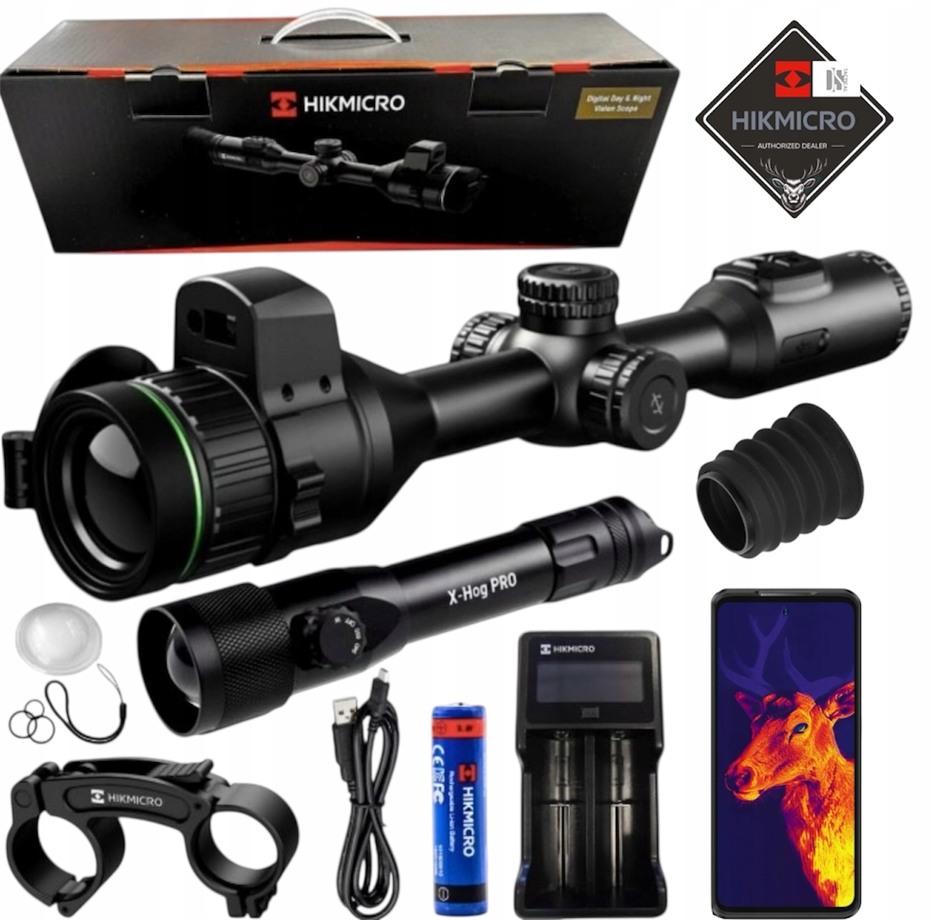 Zaměřovač pro noční vidění Alpex 4K LRF+X-hog v2 Pro 3v1 nebo Noxar v2 Pro 4v1