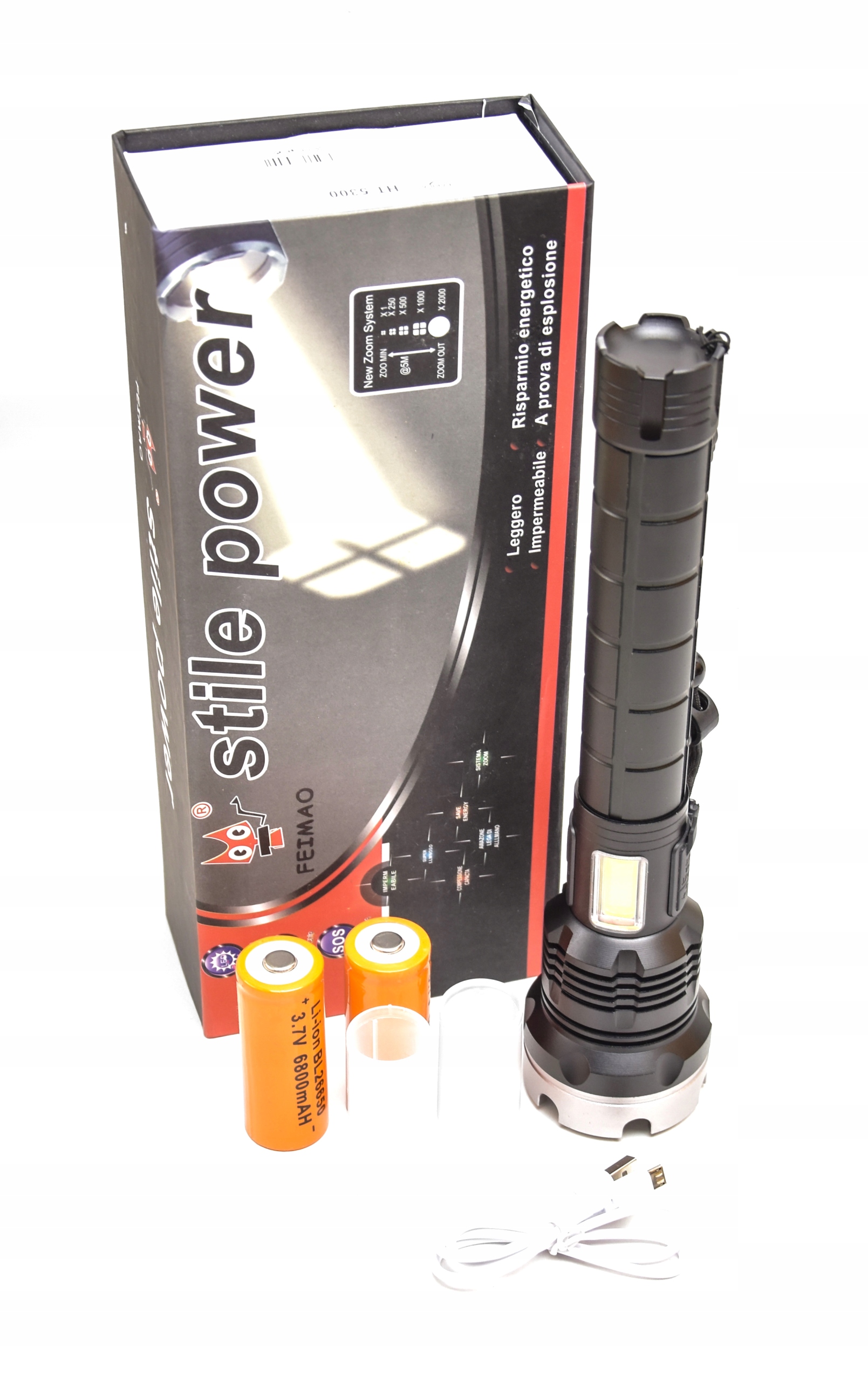 Led Svítilna Boční Cob P90 10W Usb Powerbanka Výkonná