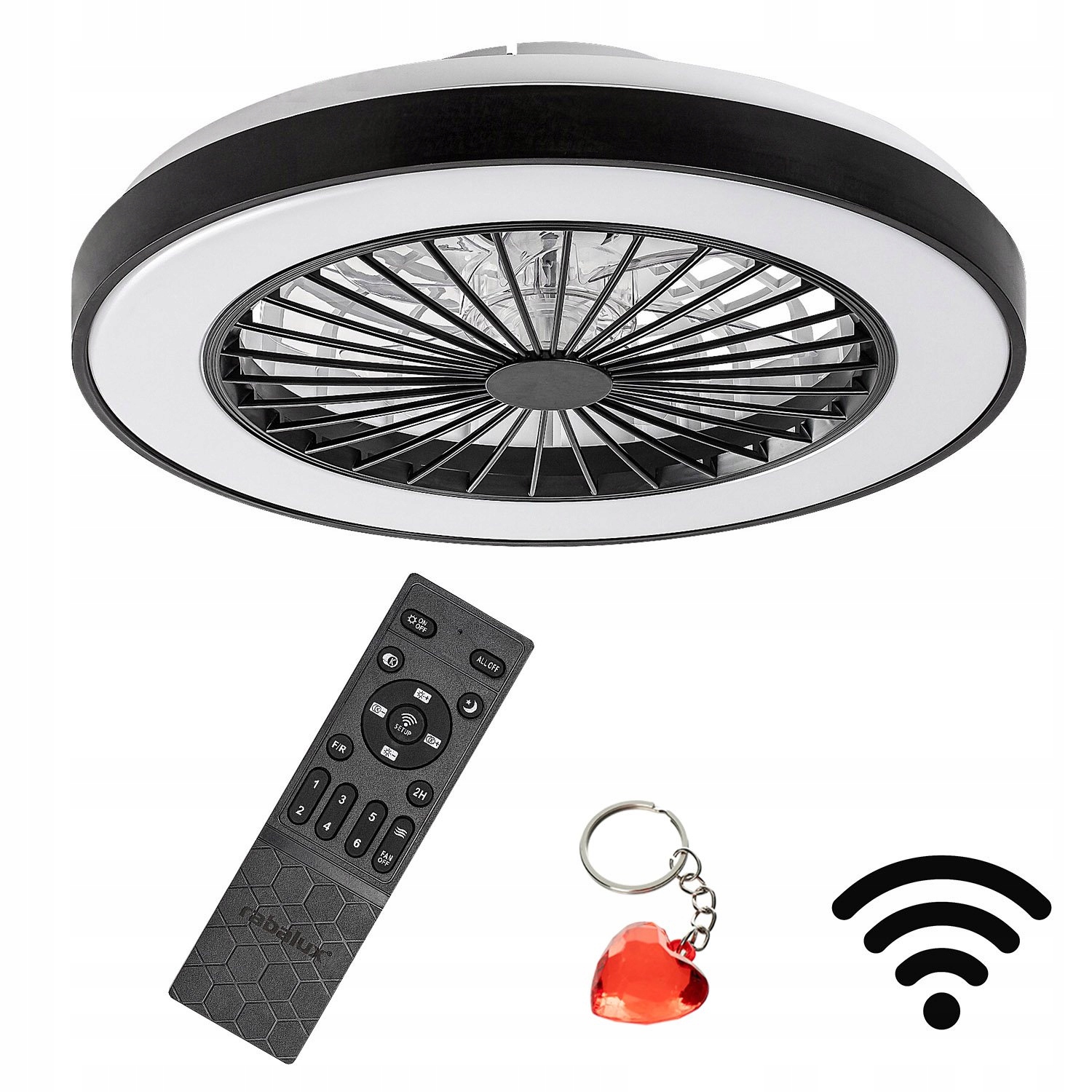Stropná lampa s ventilátorom 40W WiFi Led ventilátor s diaľkovým ovládaním Dalf