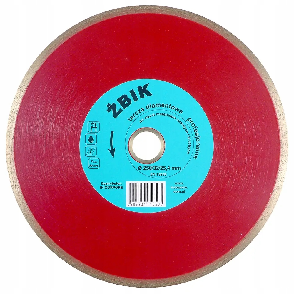 Žbikový Kotouč 250 MM Pro Řezání Slinuté Dlažby Keramiky 32 MM Adaptér 25,4 mm