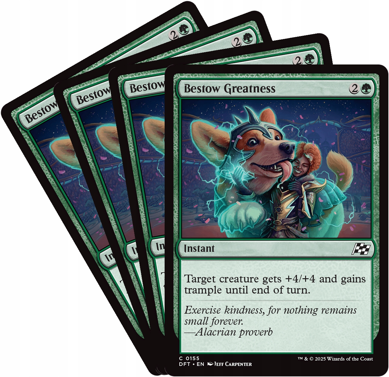 [mtg] Playset: 4x Bestow Greatness (dft)