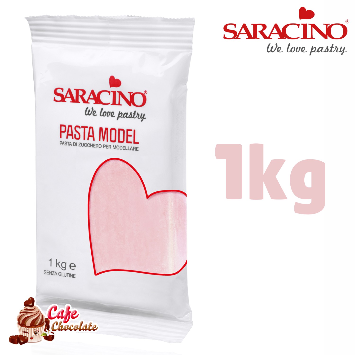 Saracino masa cukrowa do modelowania figurek pastelowy różowy 1kg