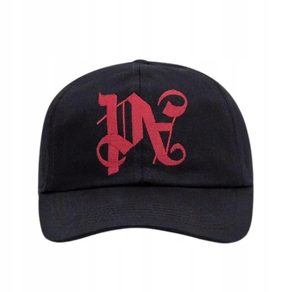 Palm Angels Černá kšiltovka Pa Monogram Emb Cap