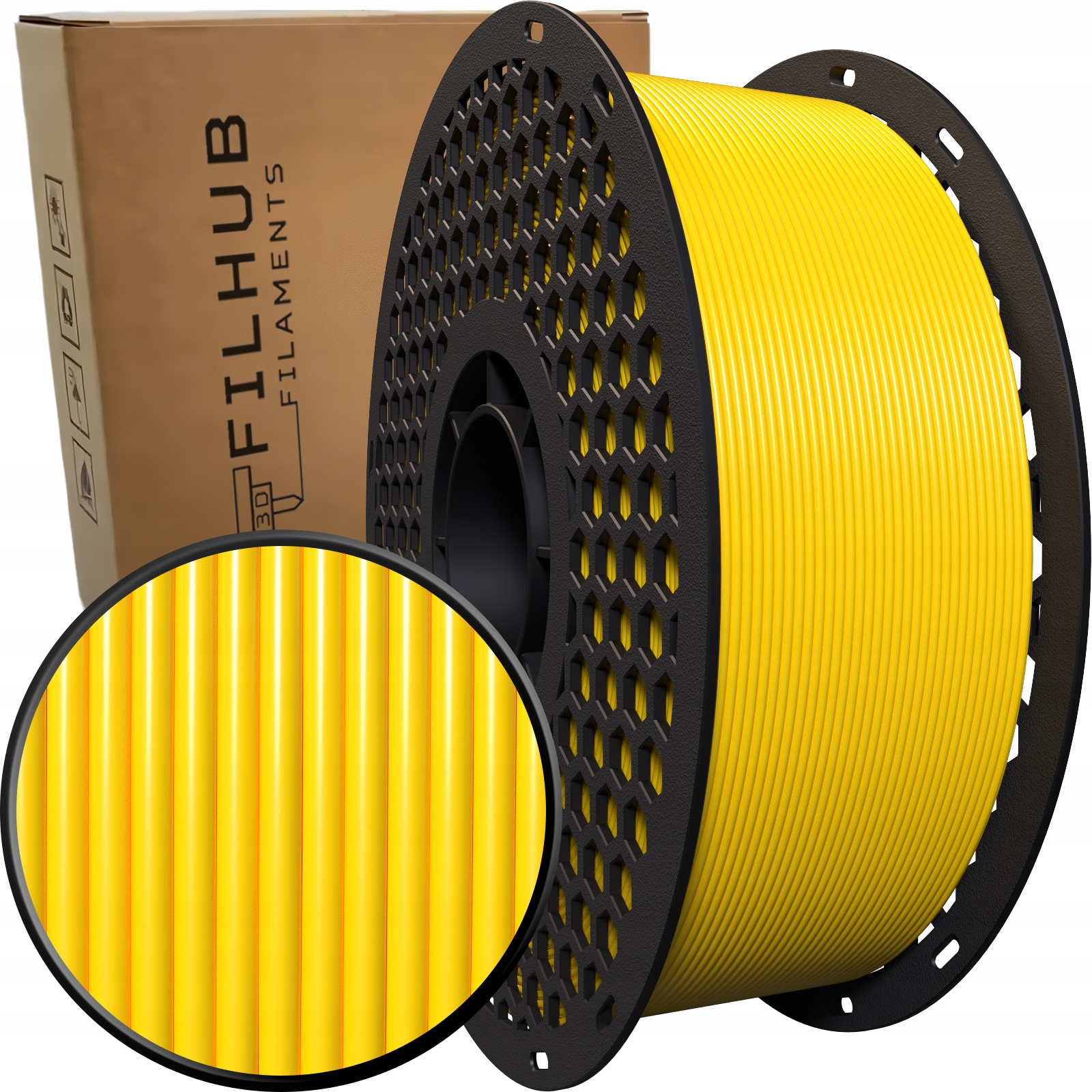 Filament PETG FilHub 1.75mm żółty 1kg