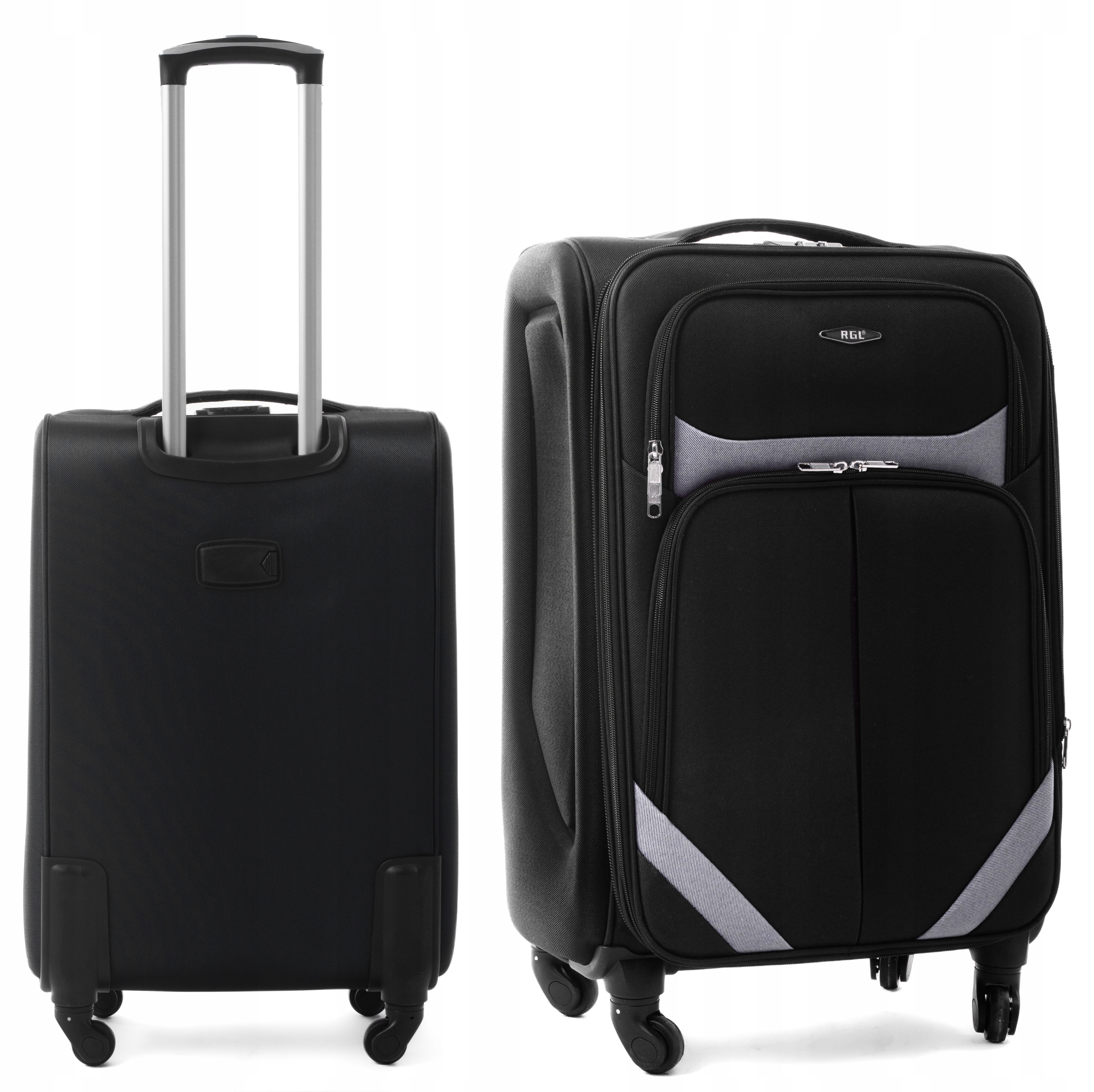 Rgl Średnia Walizka Podróżna XL 4 Kółkach Bagaż Materiałowa Miękka