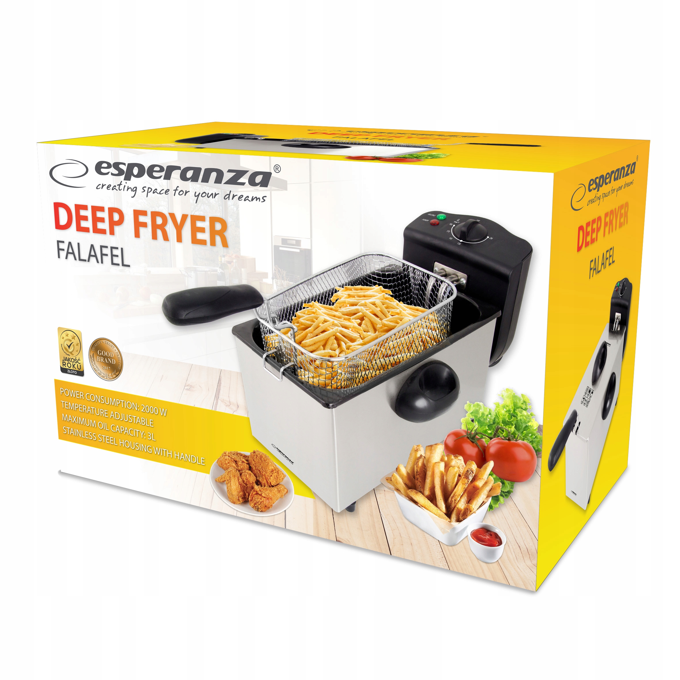 Frytkownica Esperanza Falafel 3L EKG010. Esperanza Sp. J. Poterek
