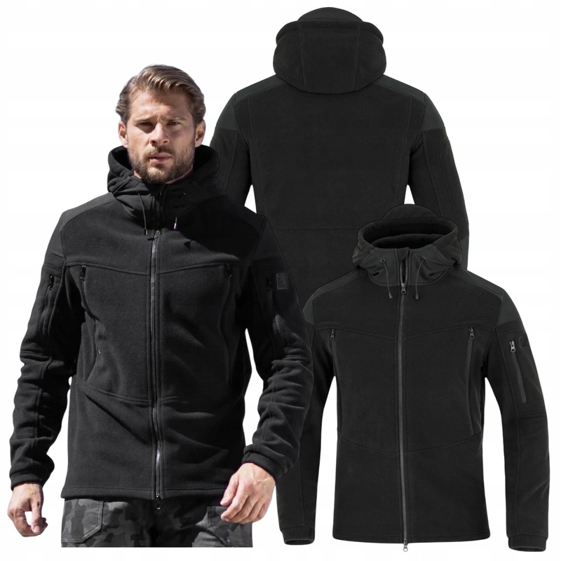 Bluza Polarowa Męska Ciepła Z Kapture Ardon Ultrite Uni Czarna S