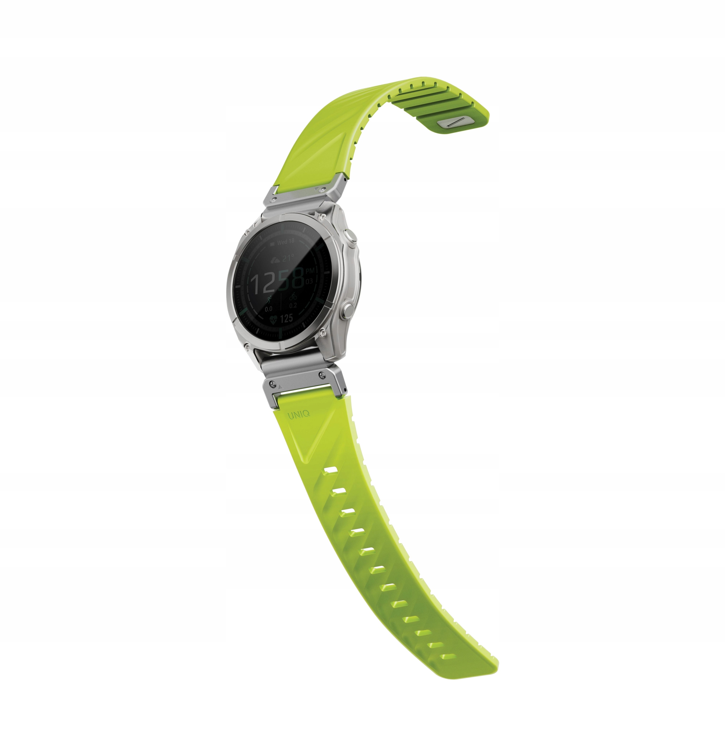 Uniq Fluo magnetický řemínek pro Garmin SmartWatch 26 mm, Dark Lime