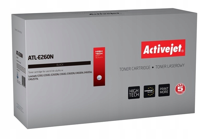 Activejet ATL-E260N Toner (zamiennik Lexmark E260A11E; Supreme; 3500 stron;