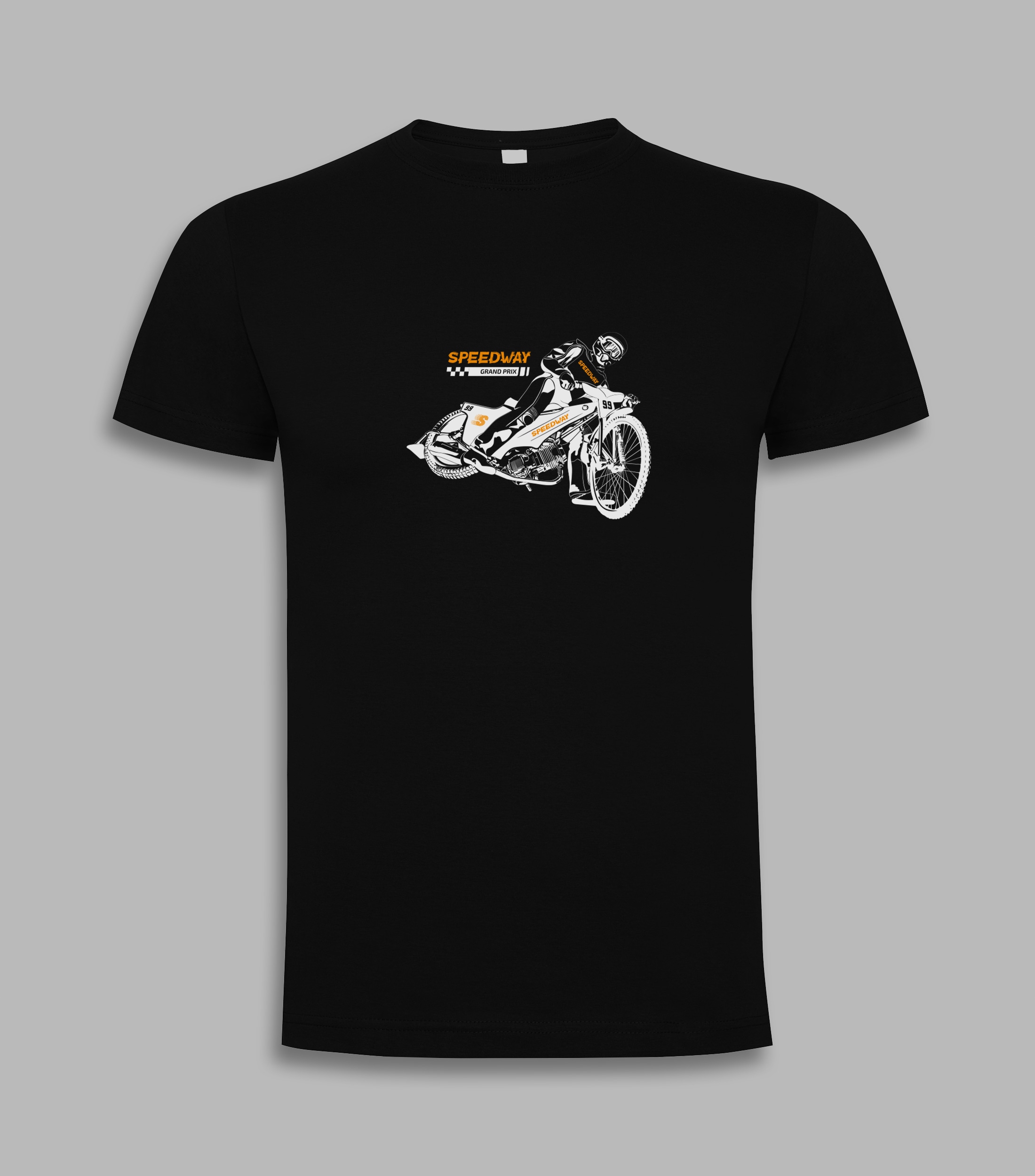 T-shirt żużel koszulka SPEEDWAY GP Szary XL Rozmiar XL