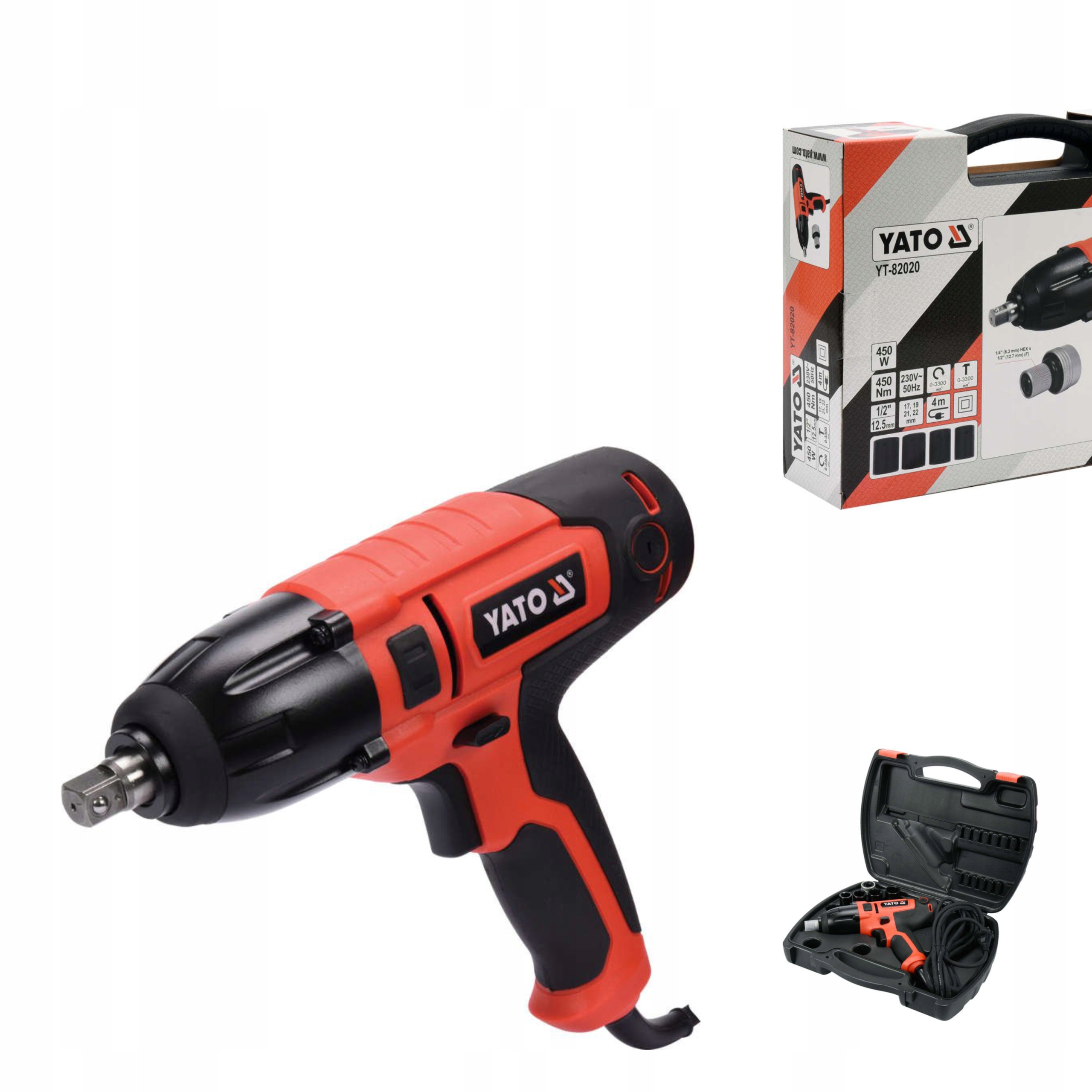 

Yato Elektryczny Klucz Udarowy 450W 1/2'' YT-82020