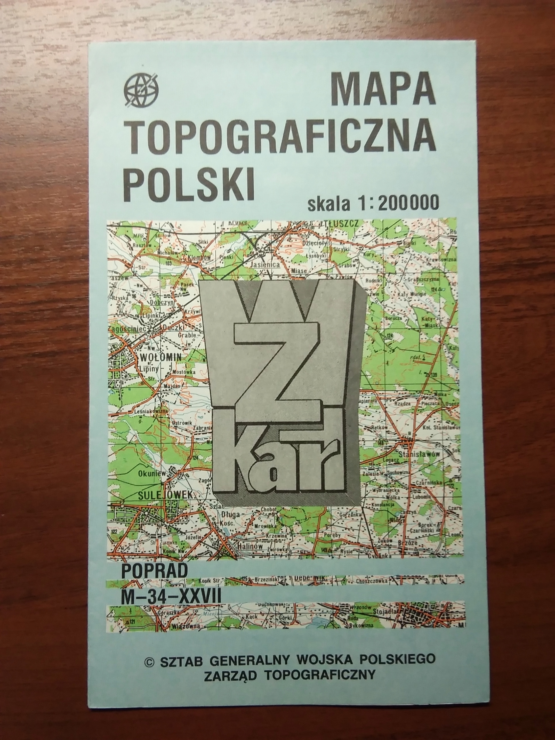 SŁOWACJA POPRAD mapa topograficzna 1992 r.