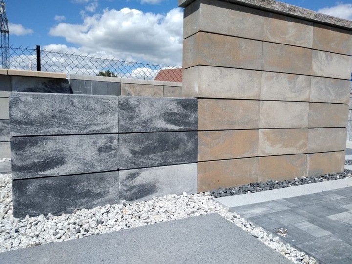 DASZEK OGRODZENIOWY CONTINENTAL 38X38X5 WAPIEŃ MUSZLOWY Szerokość elementu 38 cm