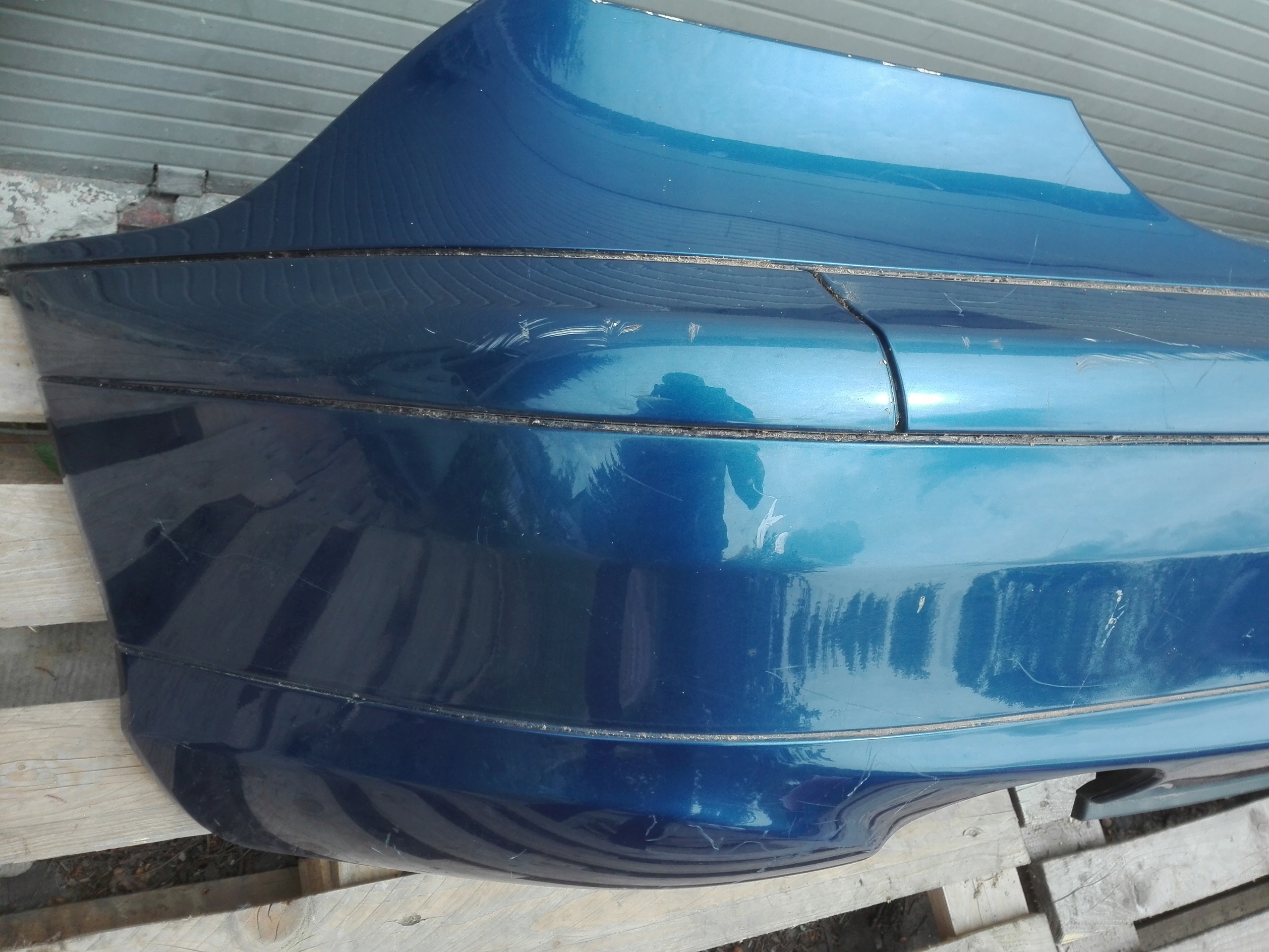 MERCEDES C W203 COUPE bumper rear part rear blue