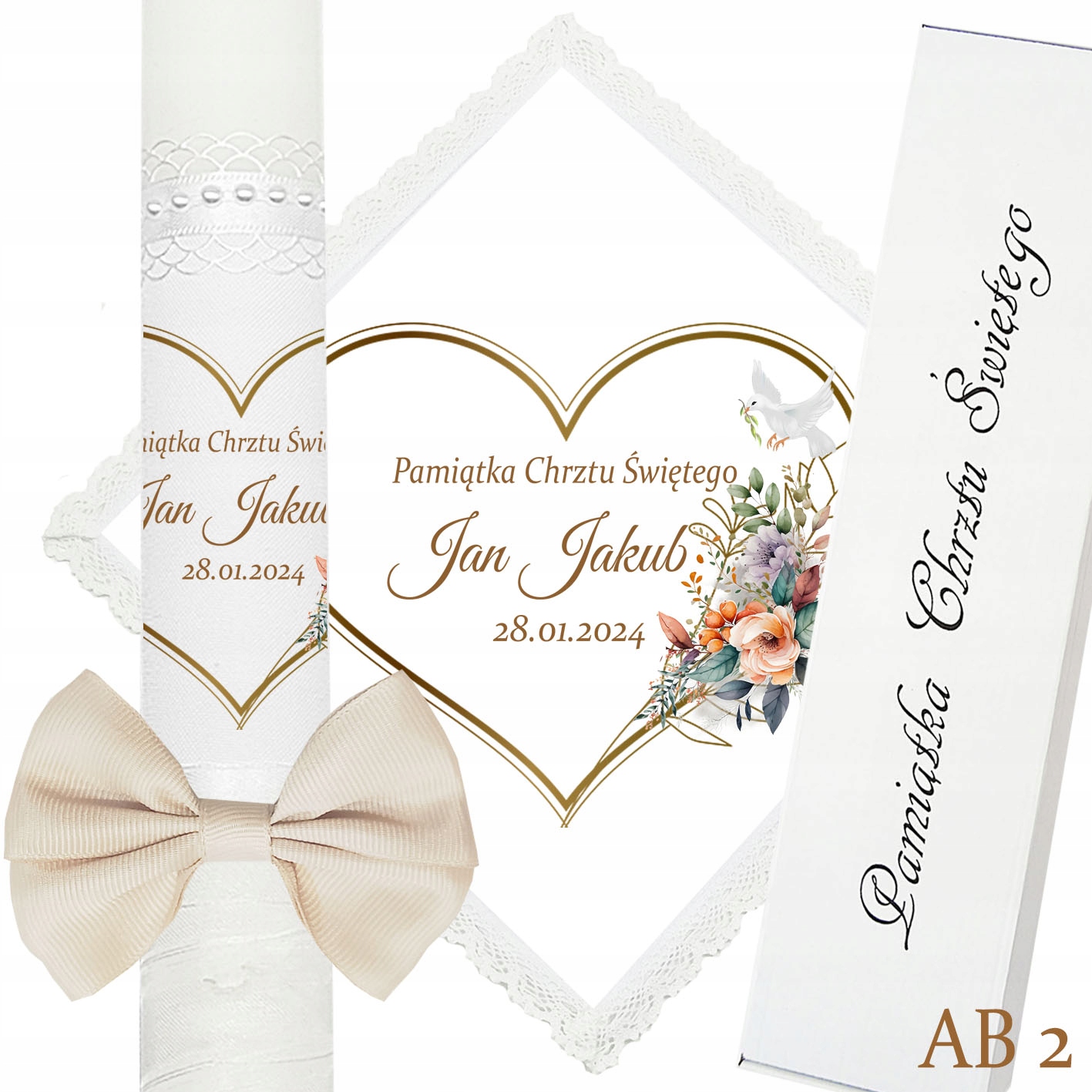 ŚWIECA NA CHRZEST SZATKA DO CHRZTU IMIĘ PUDEŁKO Rodzaj świeca