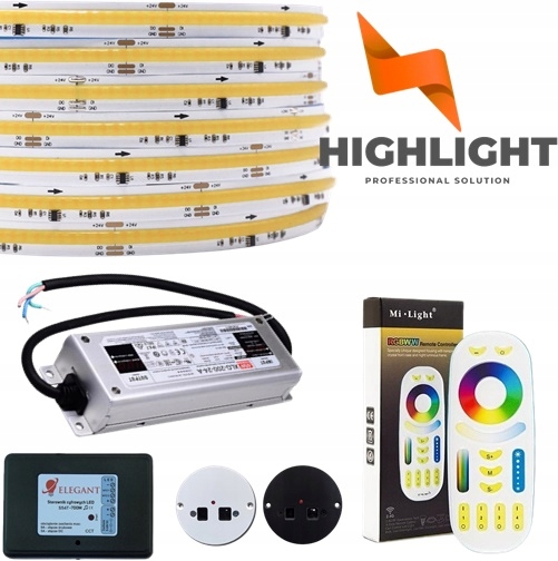 20 m animovaný set na schody Neon Cob CCT-9W/24V Tečúce svetlo WS2811