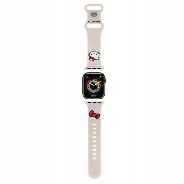 Hello Kitty Pasek Hkawmschble Apple Watch 38/40/41mm beżowy/beige strap Sil