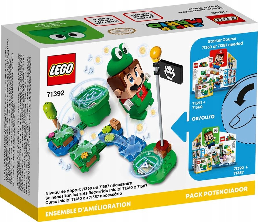 KLOCKI LEGO SUPER MARIO 71392 MARIO ŻABA ULEPSZENIE Bohater Super Mario