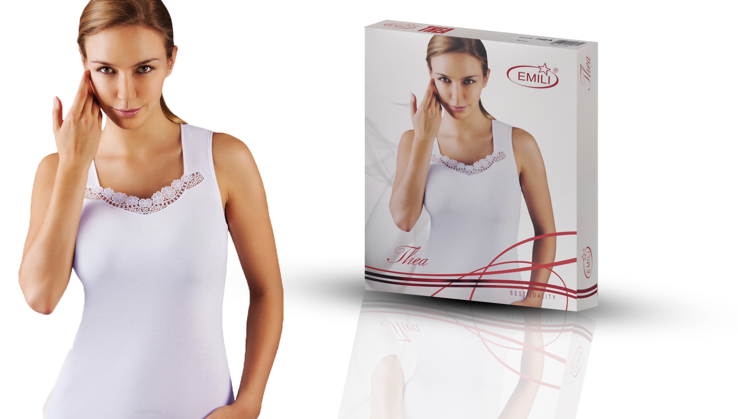 

Emili Koszulka damska Thea biała bawełna XXL