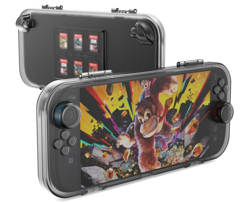 ETUI HARD CASE NINTENDO SWITCH 2 ULTRACIENKIE+ PRZEGRODY NA KARTY