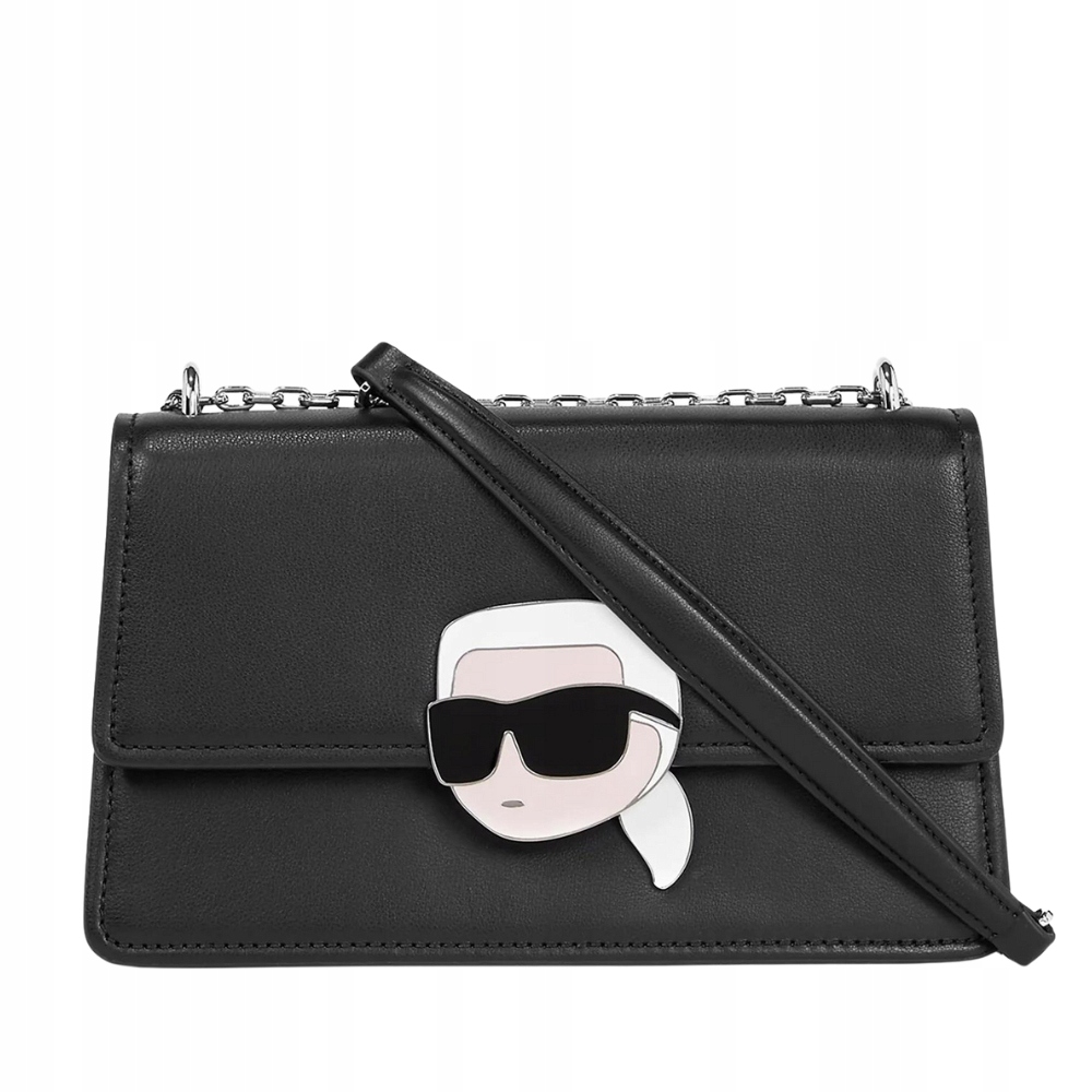 Karl Lagerfeld Černá kabelka K/ikonik 2.0 Leather
