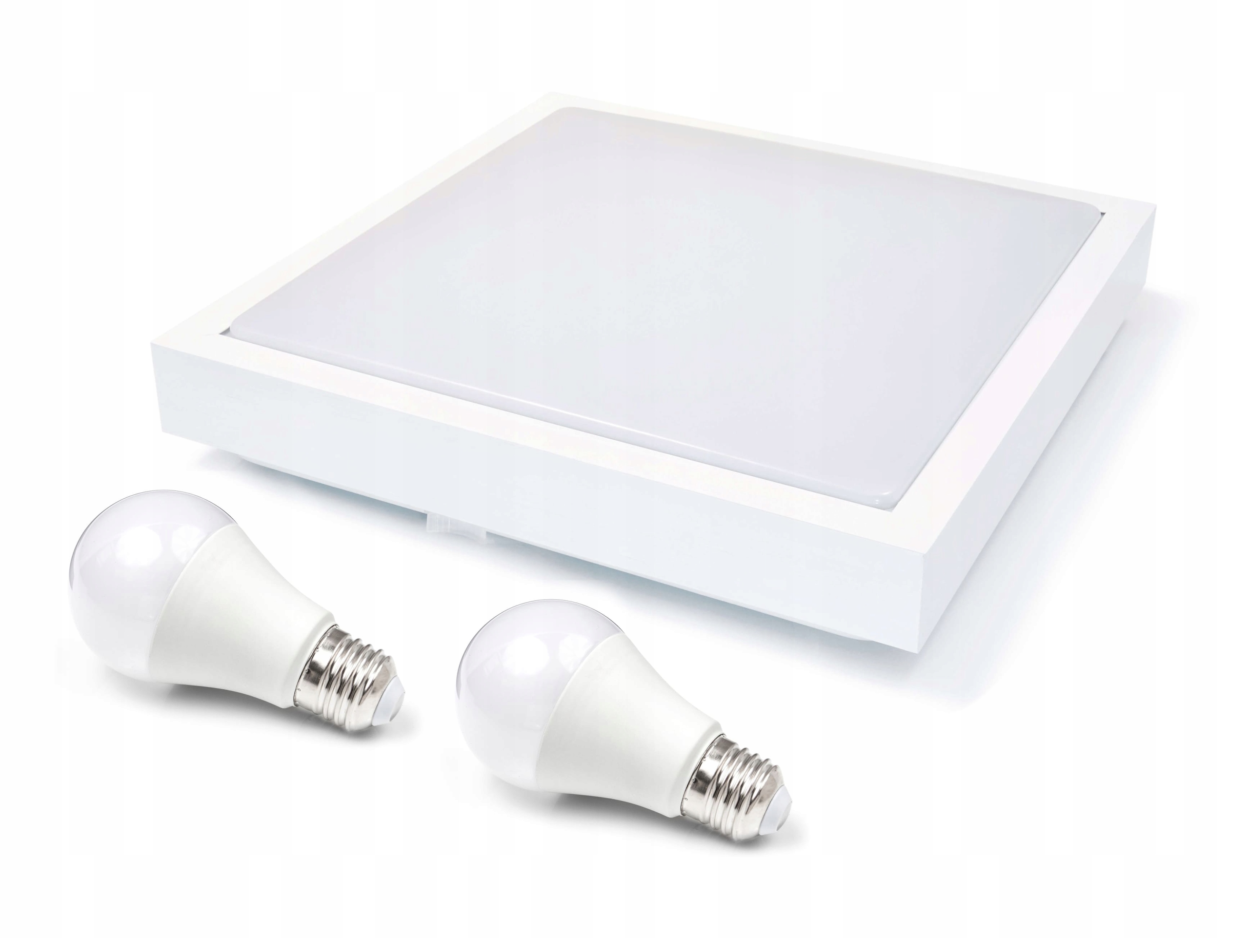 

Plafon 2xE27 lampa panel 2x żarówka Led 12W
