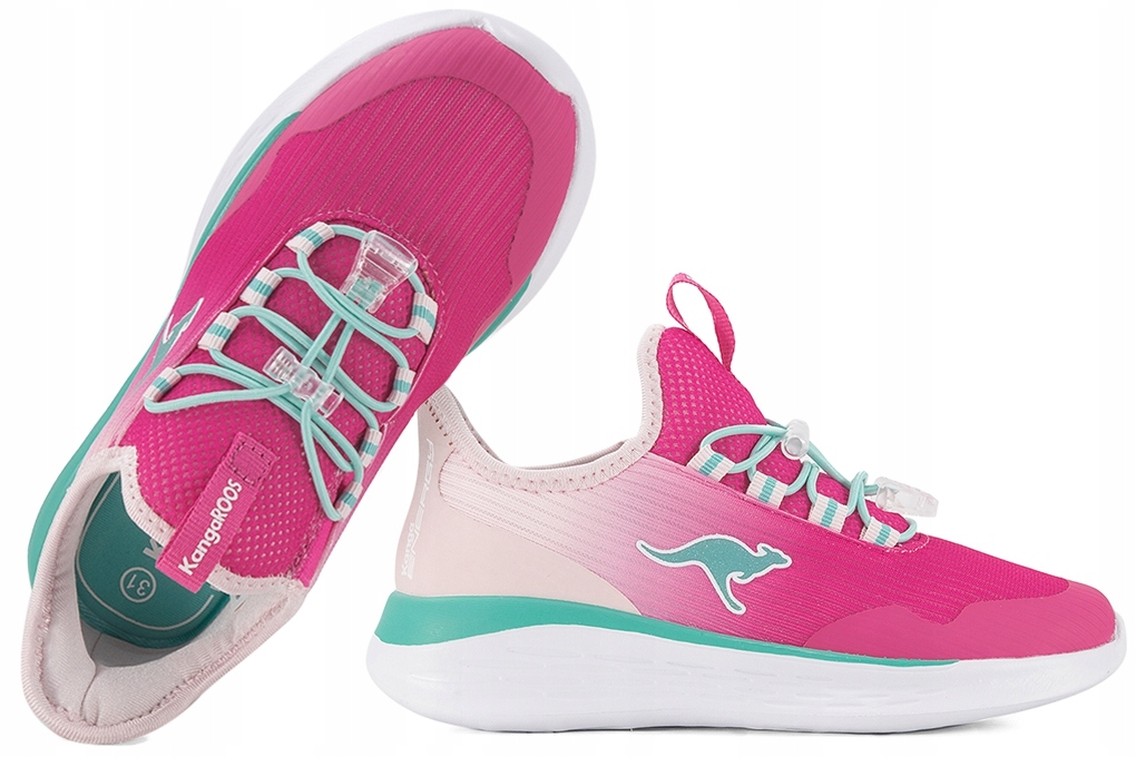 Kangaroos 18716 Buty Sportowe Dziewczęce Wsuwki Pu 28 Różowy