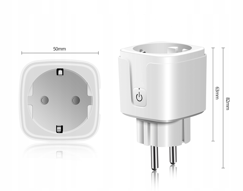 Inteligentne Gniazdo Wifi Smart Wtyczka Watomierz PV 260V 20A 4400W TUYA Marka Tuya