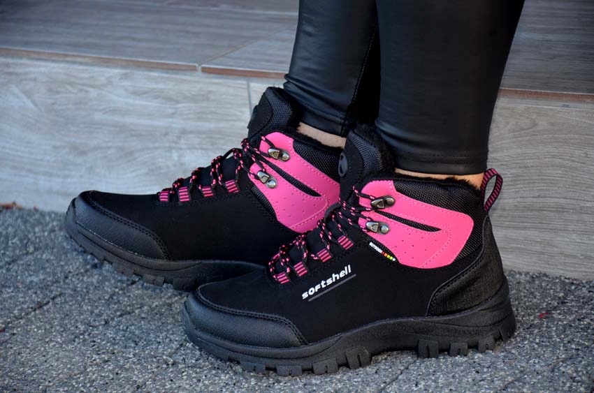 GÓRSKIE ORGINALNE ZIMOWE BUTY TURYSTYCZNE SPORTOWE SOFTSHELL OCIEPLANE HR Wysokość wysokie