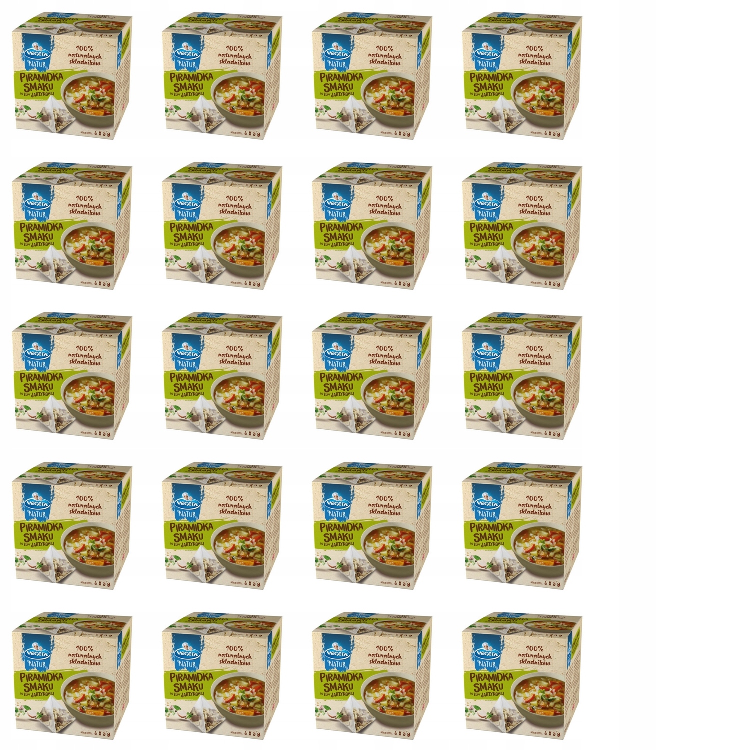 20x 30g Podravka Vegeta natur piramidka do zupy jarzynowej Karton