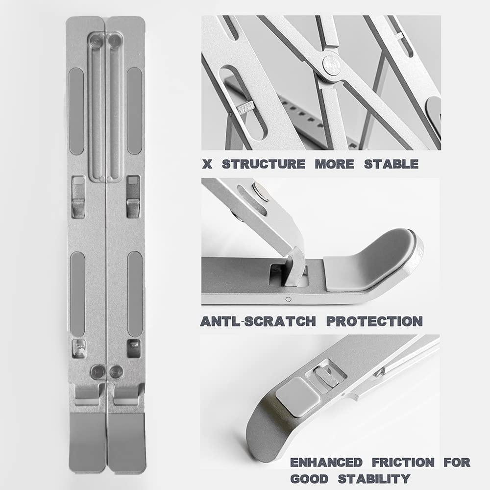 AITODOS STOJAK NA LAPTOPA ALUMINIUM REGULOWANY ANTYPOŚLIZGOWY PRZENOŚNY — miniatura 5