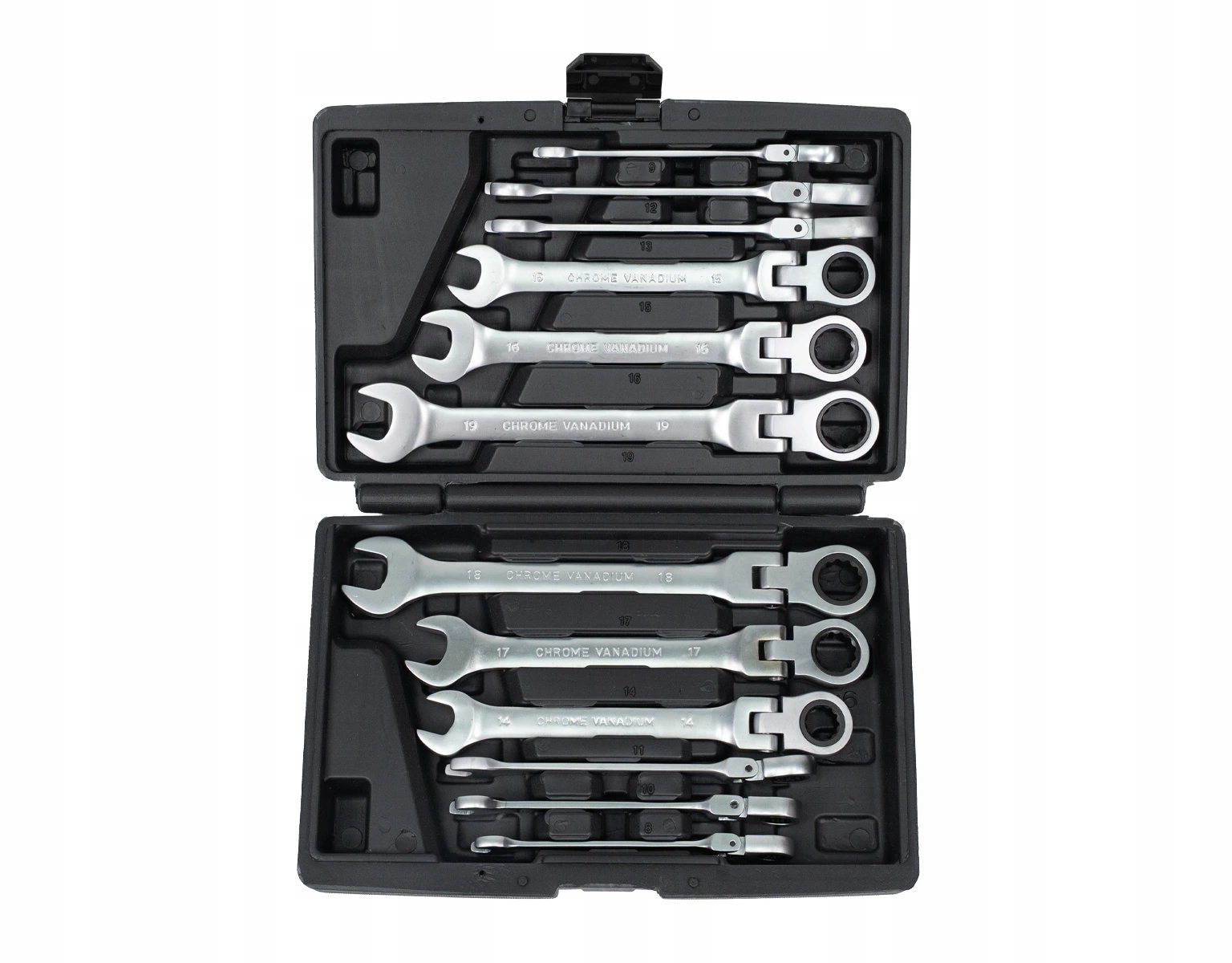 Matabro MB-WRE03, Sada očkoplochých ráčnových klíčů s kloubem 8-19 mm