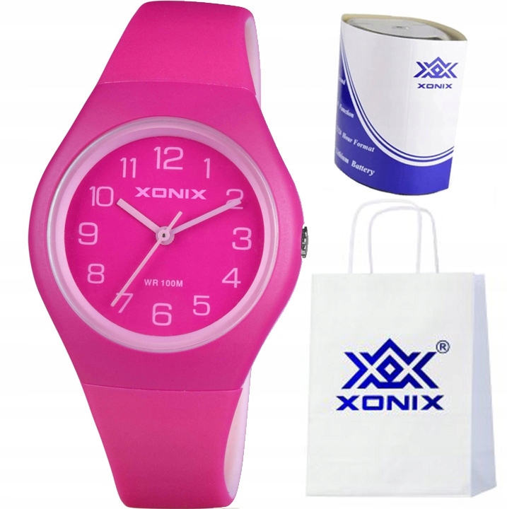 Dětské hodinky Xonix s ručičkami růžové pro holčičku Voděodolné