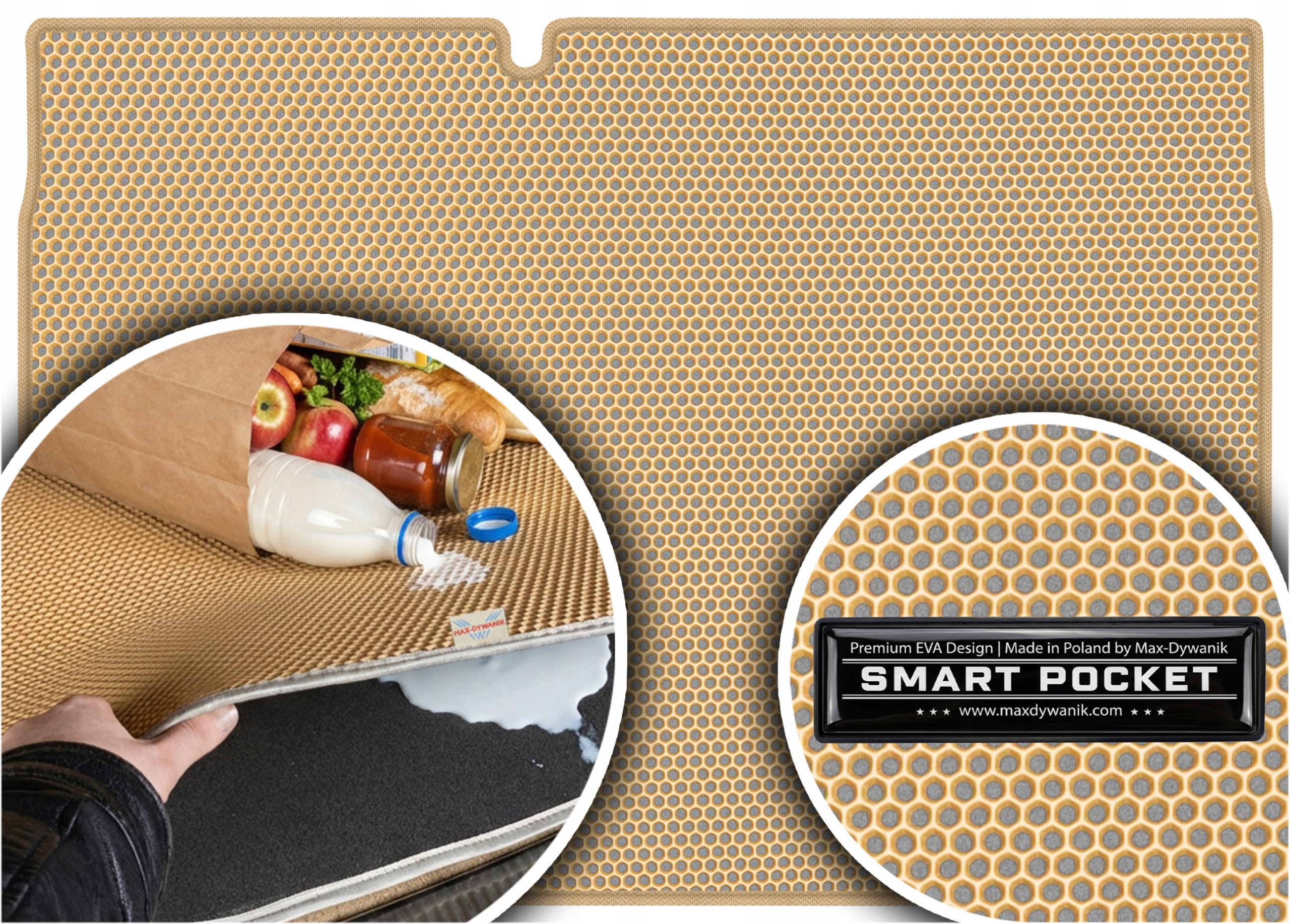 Renault Clio V Hatchback 2019-2025 Vložka do kufru Eva Smart Pocket Béžová