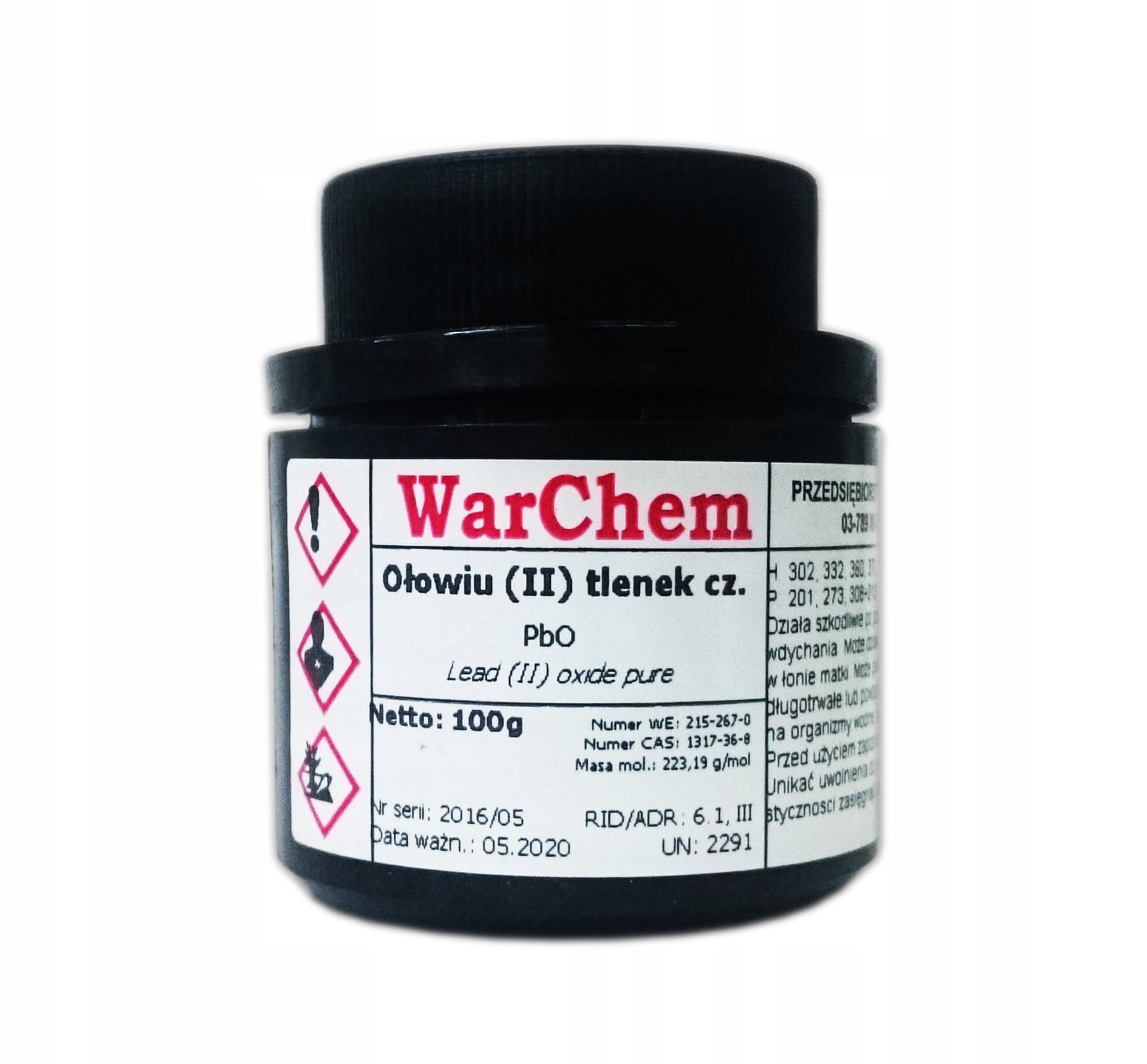 

Tlenek Ołowiu (II) 100g Warchem [49754]