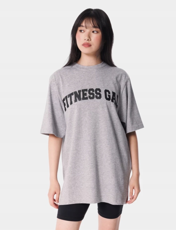 Koszulka damska bawełniana fitness luźny T-shirt na siłownię S