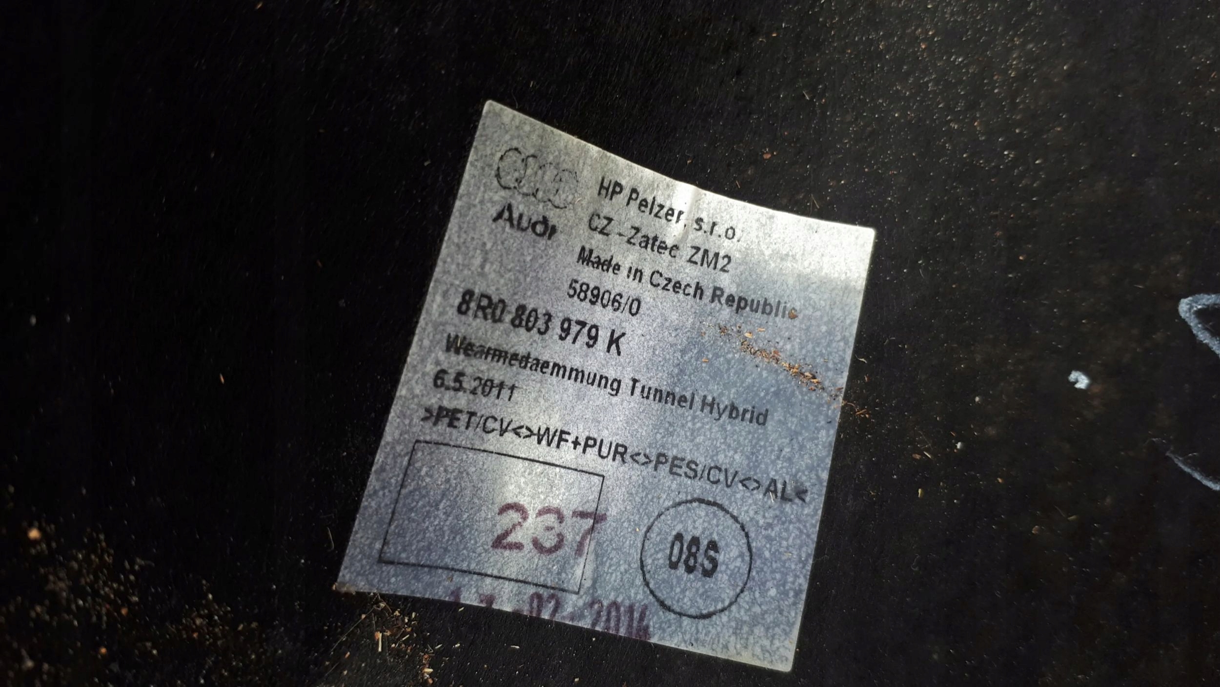 SQ5 8R Q5 Blende Abdeckung TERMICZNA TUNELU 8R0803979K