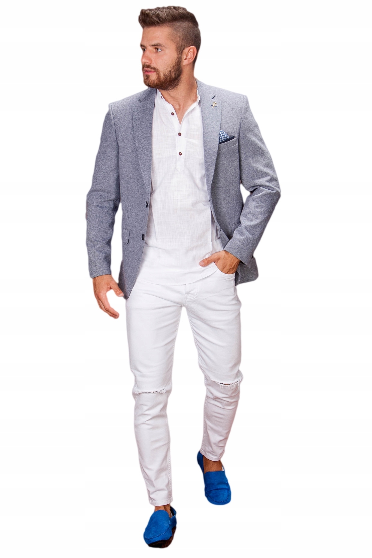 Modna marynarka męska szara Fp-2 roz. 56 frappoli Marka inna