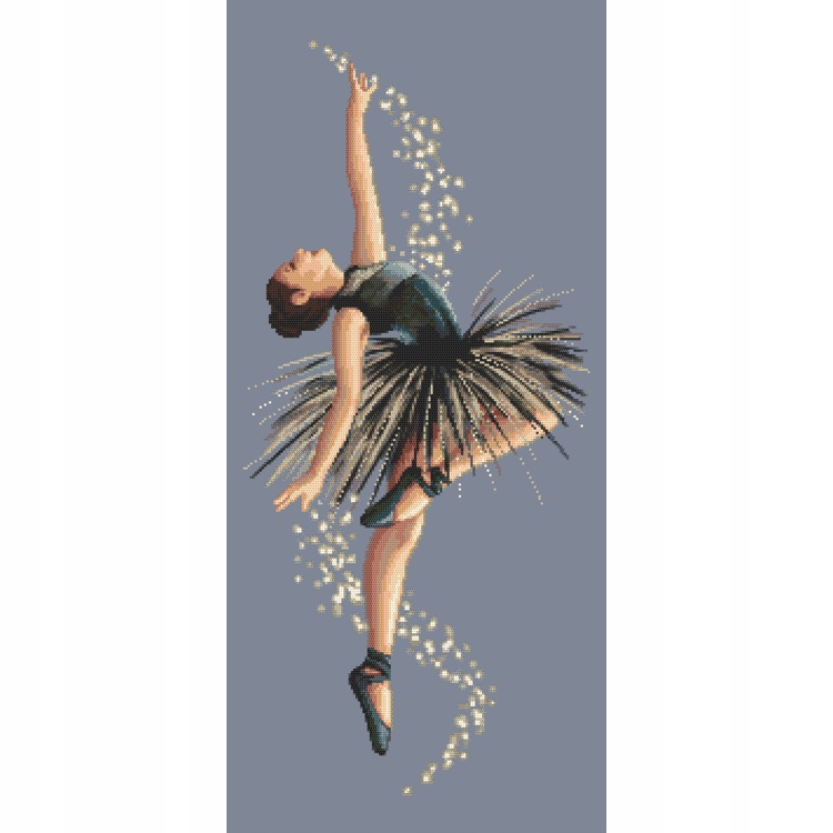 Křížková výšivka Vyšívací sada Tajemná baletka