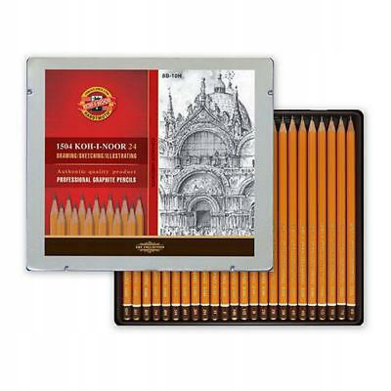 Tužka do školy Tvrdost UB-10H Dřevěná Tužky Umělecké 24 kusů